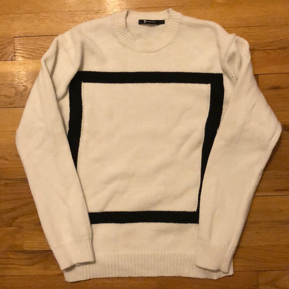T by Alexander Wang white knit sweater